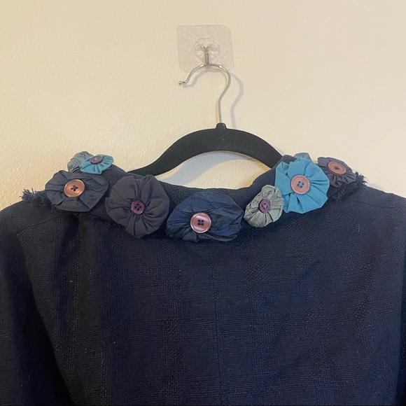 Moschino Cheap and Chic Floral Blazer Trim Blazer Jacket Size 12 - Picture 4 of 9